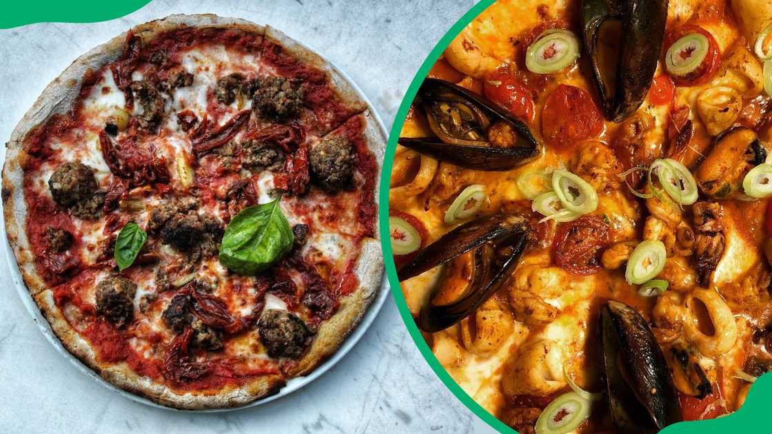 Pizza menu options. Pizza menu options.