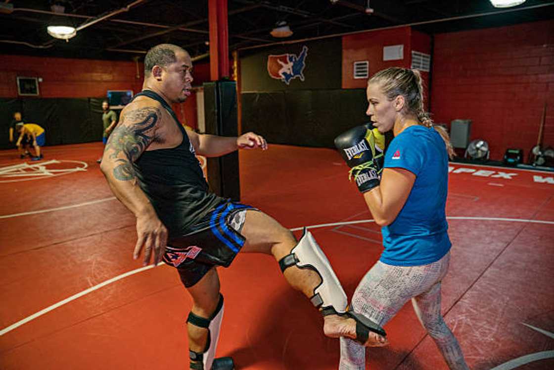 Katlyn Chookagian trains with her coach, Jamal Patterson Katlyn Chookagian trains with her coach, Jamal Patterson