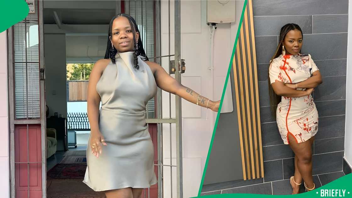 A young lady showed off her stunning Shein look in a TikTok video, comparing online vs. reality. A young lady showed off her stunning Shein look in a TikTok video, comparing online vs. reality.