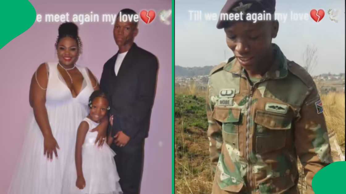 A lady shared some heartfelt clips of her deceased SANDF partner