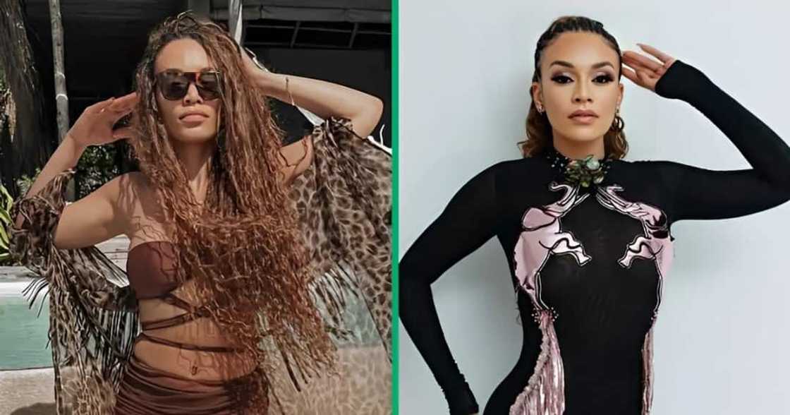 Pearl Thusi has a new hairstyle, shoulder-lenght brown braids. Pearl Thusi has a new hairstyle, shoulder-lenght brown braids.