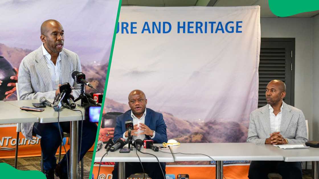 Moses Tembe during a media briefing Moses Tembe during a media briefing