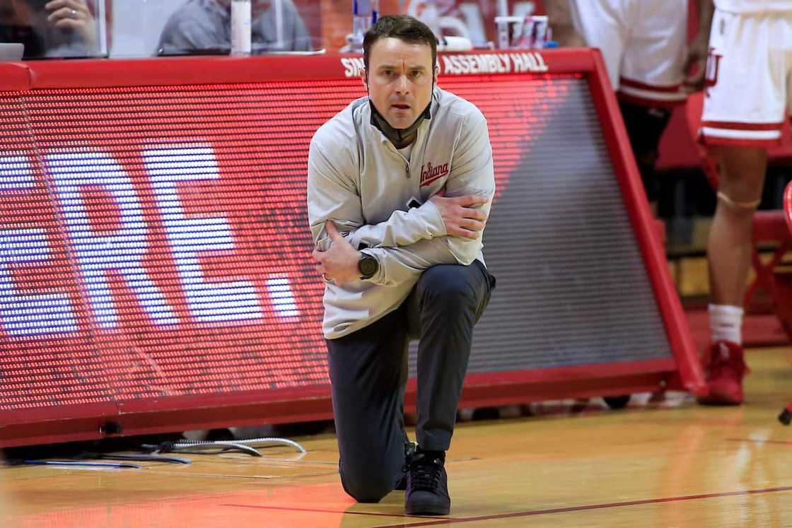 Archie Miller watches his team in the game against the Michigan Wolverines