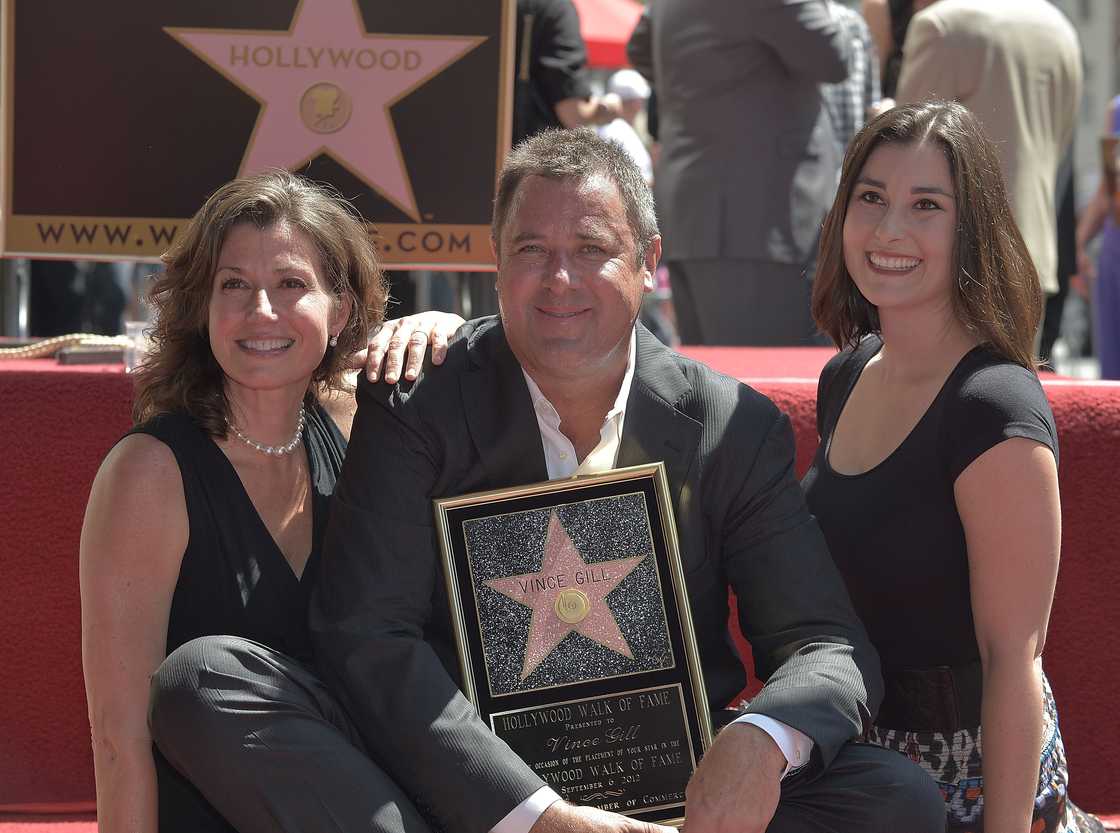 Amy Grant, Vince Gill, and Jenny Gill on the Hollywood Walk of Fame