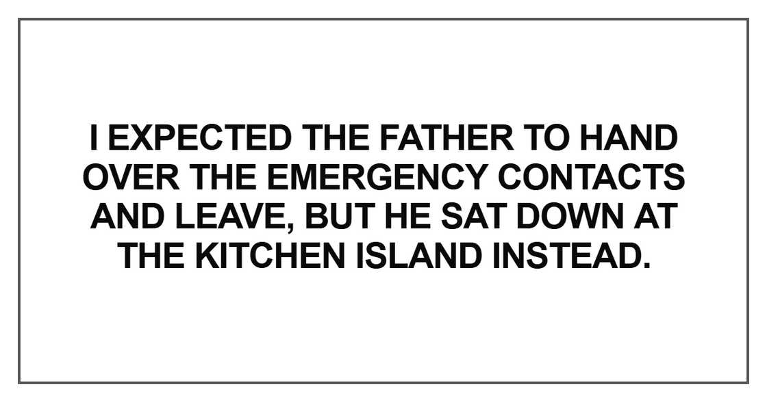 I expected the father to hand over I expected the father to hand over