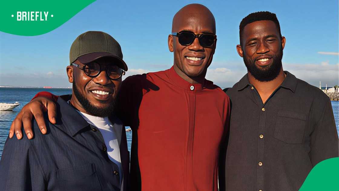 Springboks, Siya Kolisi, Austin Jay-Jay Okocha and Didier Drogba.