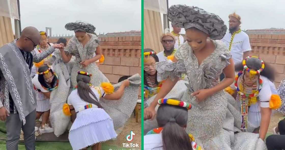 South African couple on their wedding day South African couple on their wedding day