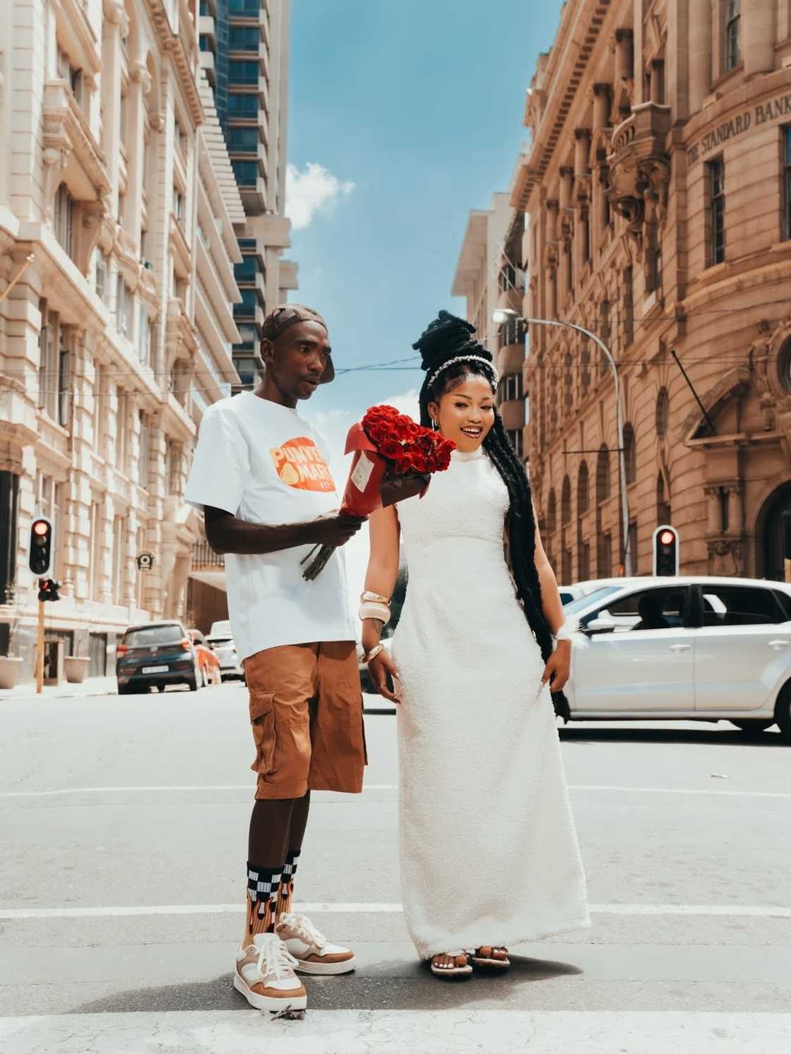 Alostro was Zee Nxumalo's date.