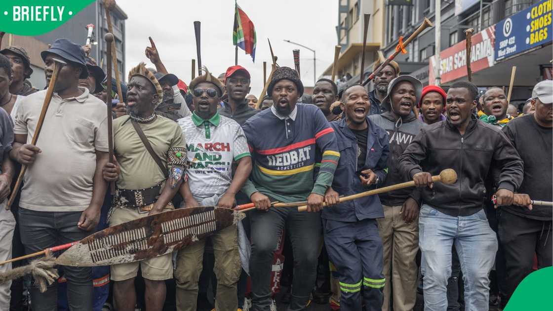 Thousands gathered in Durban for protests against illegal immigrants Thousands gathered in Durban for protests against illegal immigrants