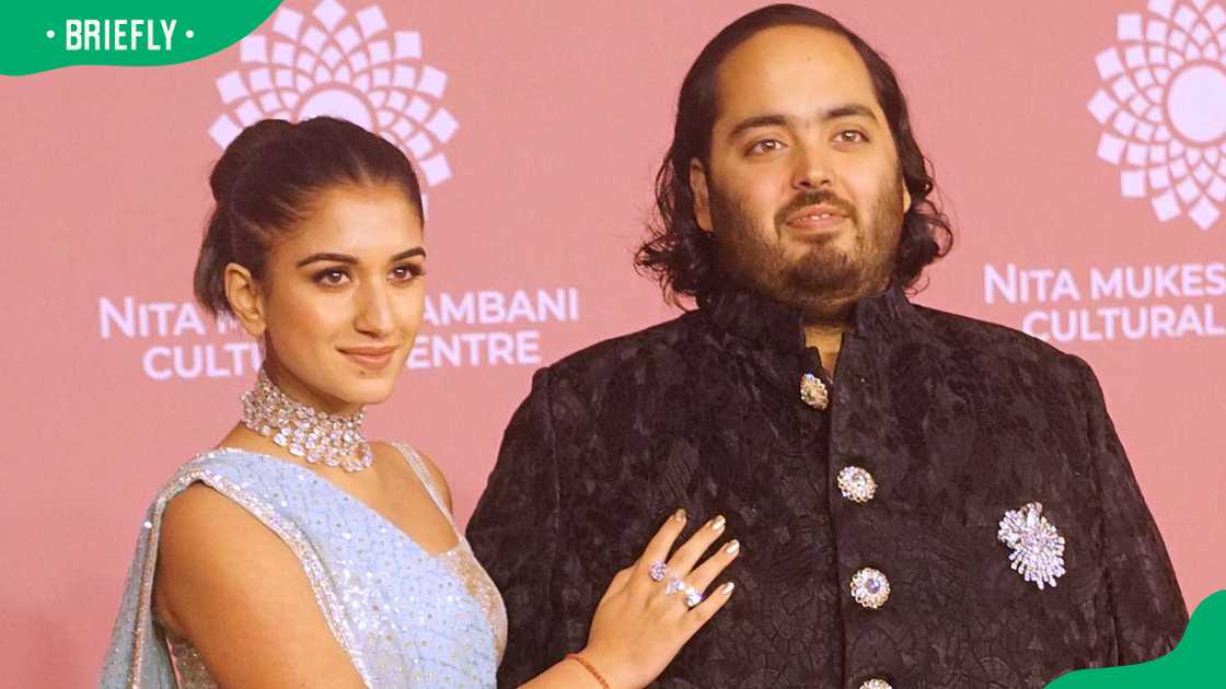 Anant Ambani and his wife at an event