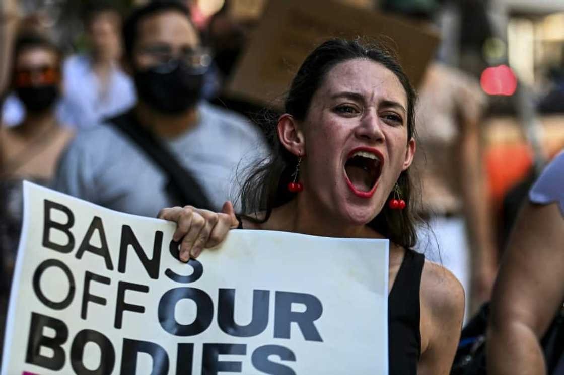 Abortion rights activists rally in Miami in June 2022 after the US Supreme Court struck down the right to abortion Abortion rights activists rally in Miami in June 2022 after the US Supreme Court struck down the right to abortion