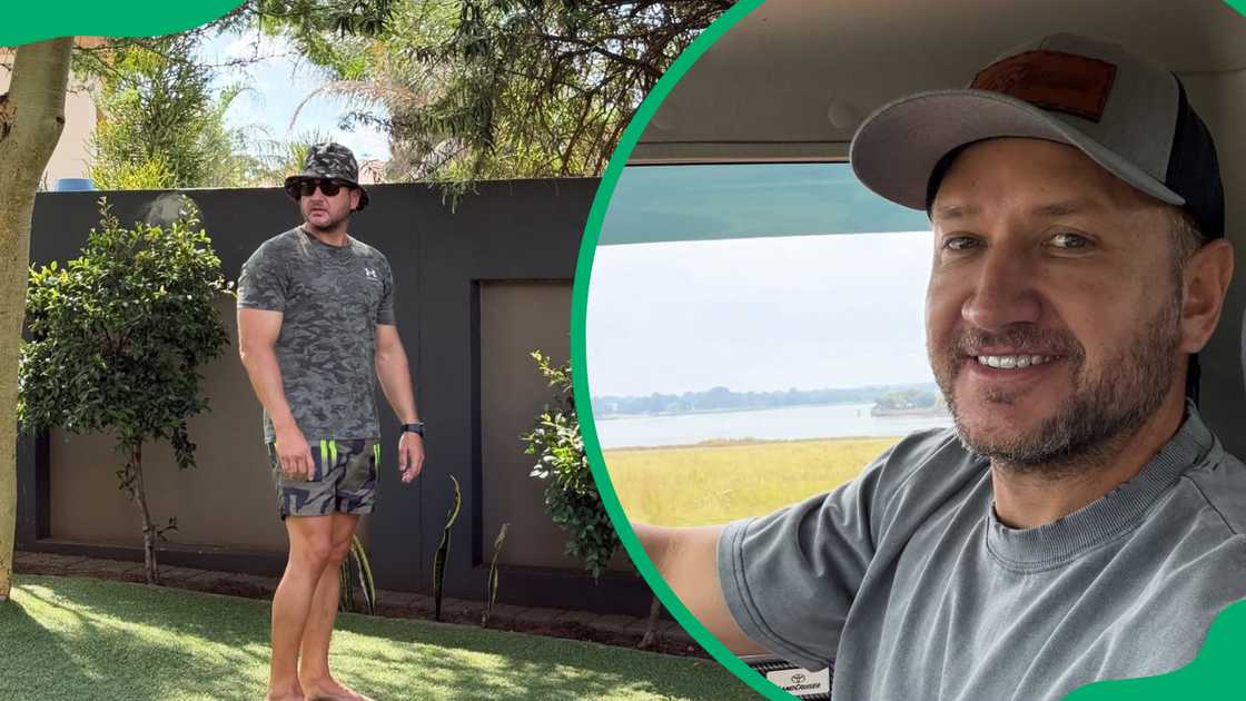 Malcolm Wentzel stands on his property, and he takes a selfie while driving