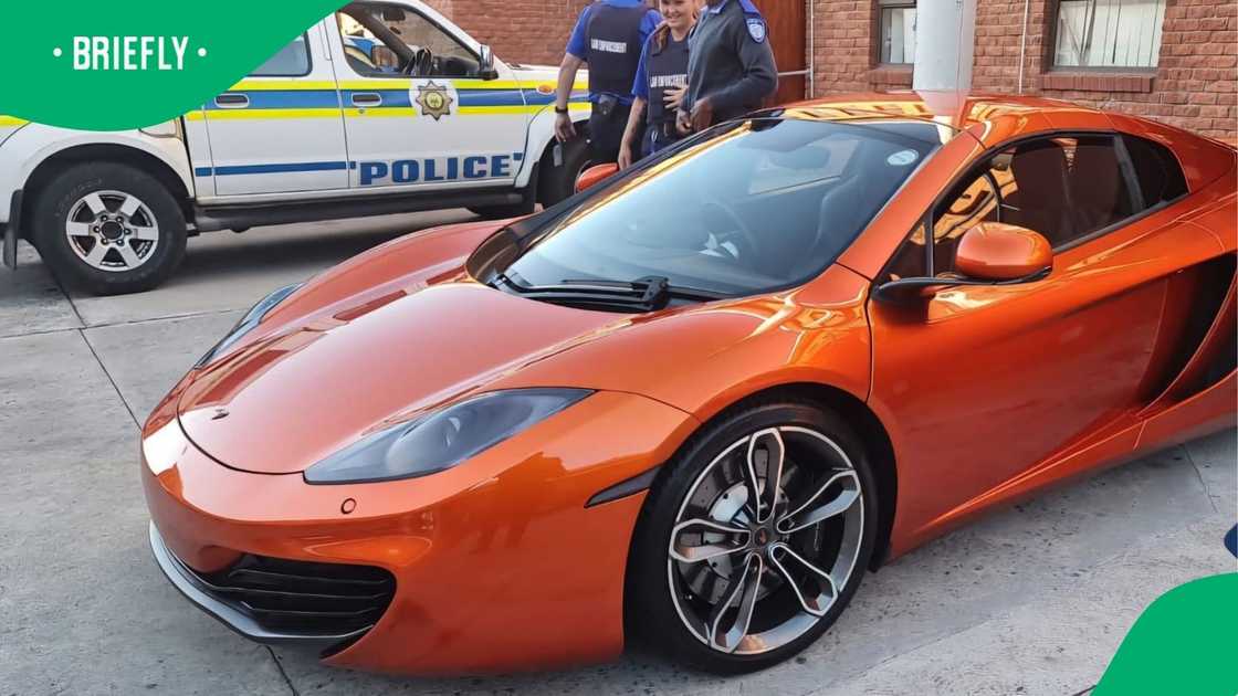 A luxury McLaren was impounded after it was stopped near Cape Town.