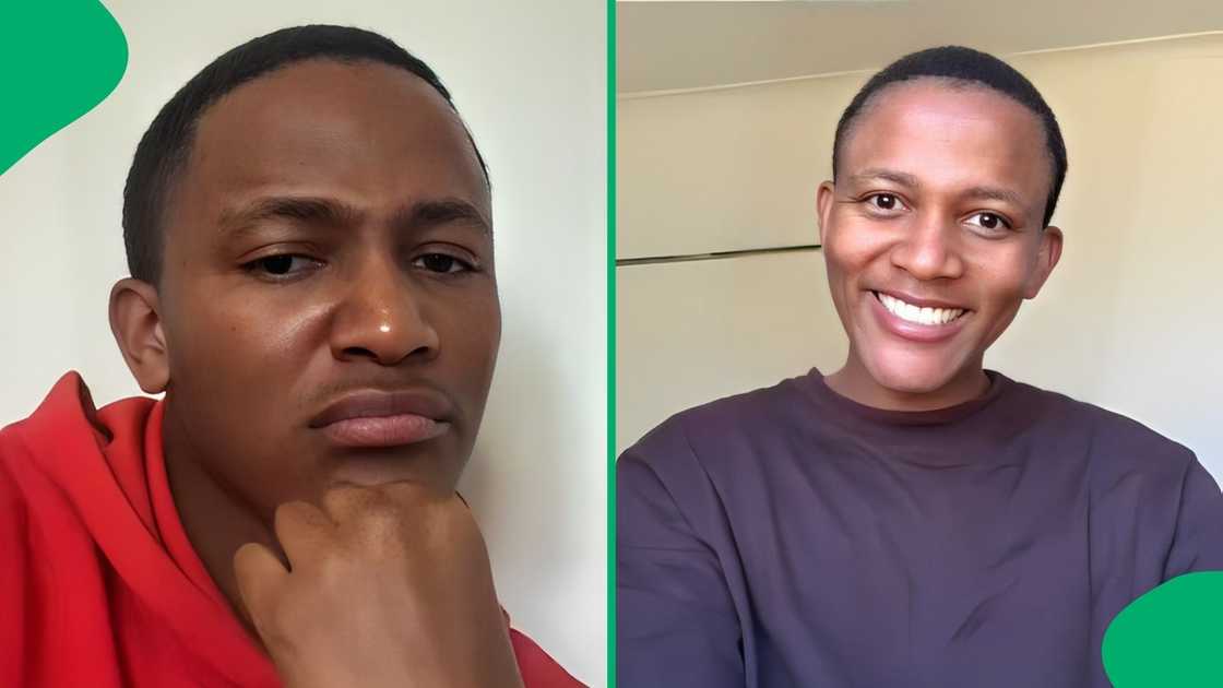 A young man compared the prices of Woolworths, Pick n Pay and Checkers products. A young man compared the prices of Woolworths, Pick n Pay and Checkers products.