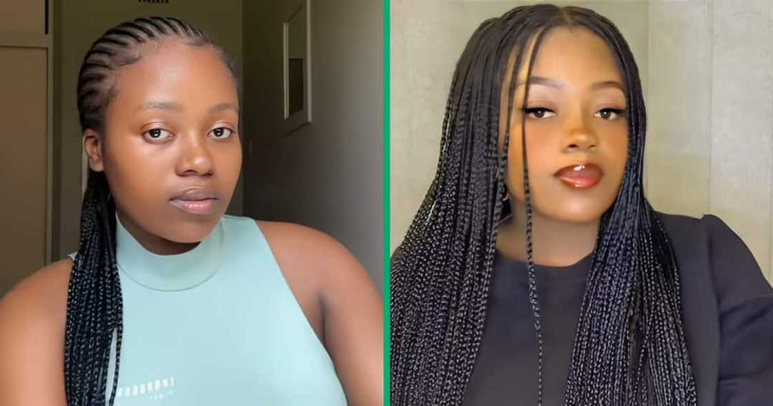 A TikTok video shows a young woman watching a graduate. A TikTok video shows a young woman watching a graduate.