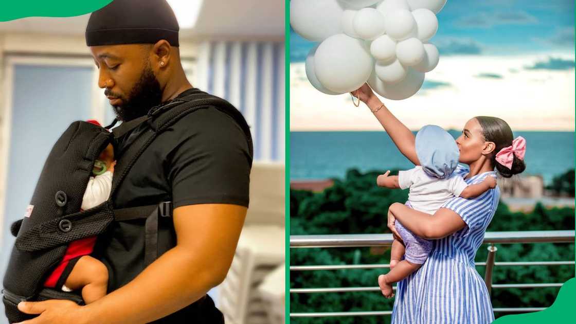 Cassper Nyovest and Thobeka Majozi with their son Cassper Nyovest and Thobeka Majozi with their son