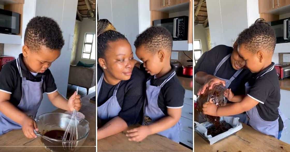Self-taught chef bakes with son Self-taught chef bakes with son