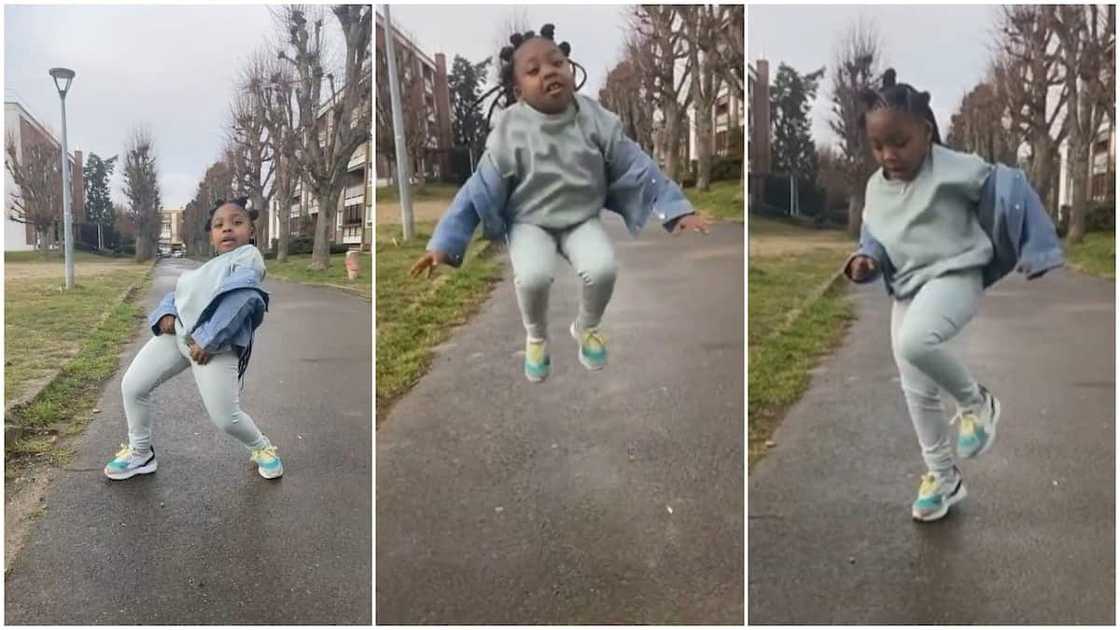 Little girl scatters leg moves to Highway song by DJ Kaywise and Phyno, video goes viral Little girl scatters leg moves to Highway song by DJ Kaywise and Phyno, video goes viral