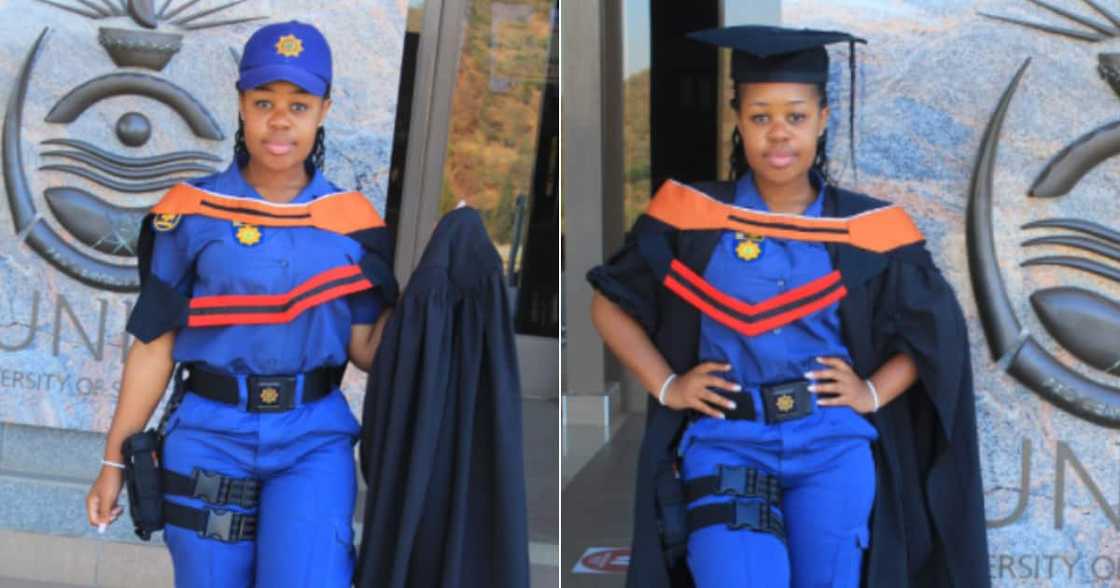 Cop, Police Officer, stunning, degree, university, celebrate, social media reactions