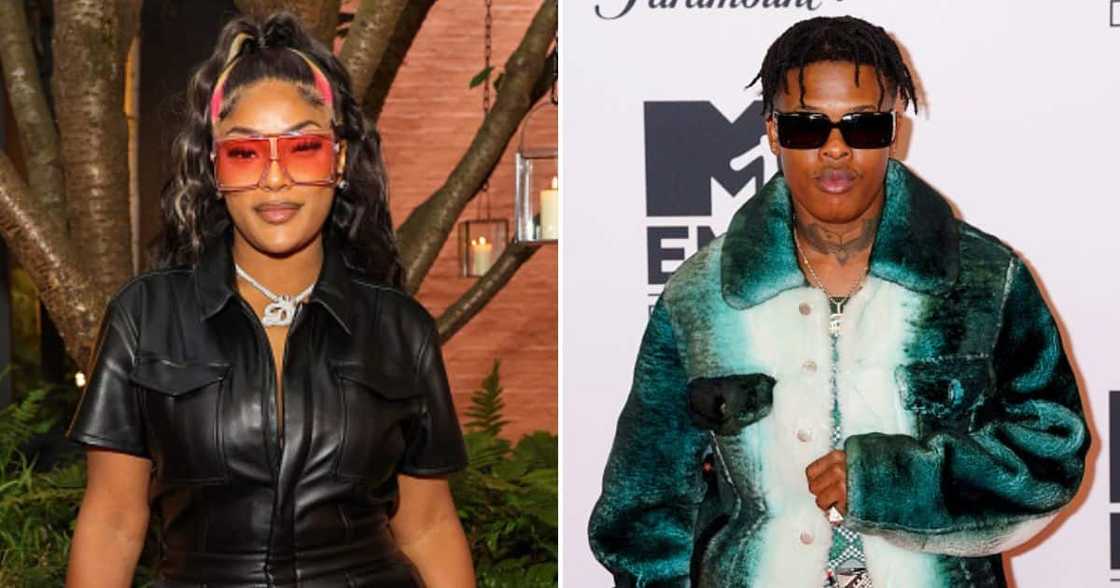 Nasty C was photographed in studio with Stefflon Don. Nasty C was photographed in studio with Stefflon Don.