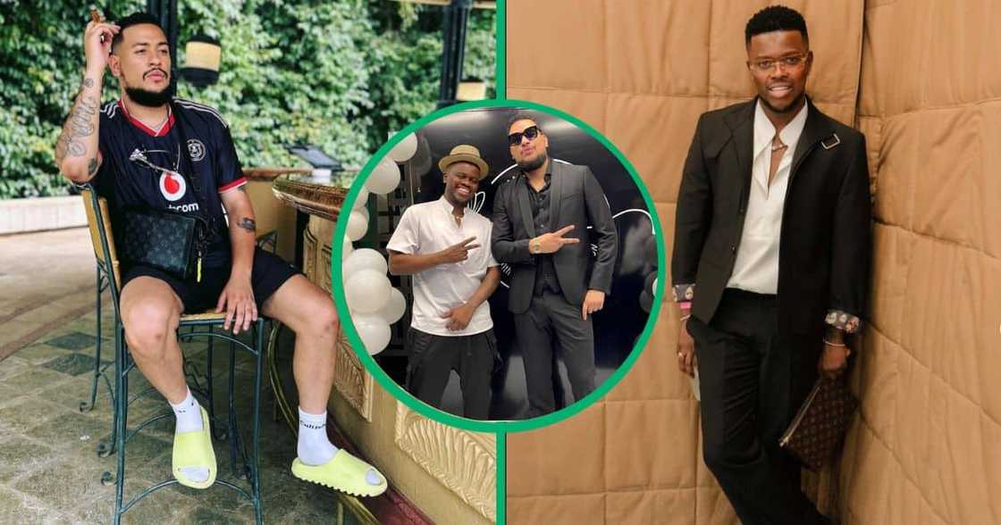 AKA and Murdah Bongz posed together for an epic picture. AKA and Murdah Bongz posed together for an epic picture.