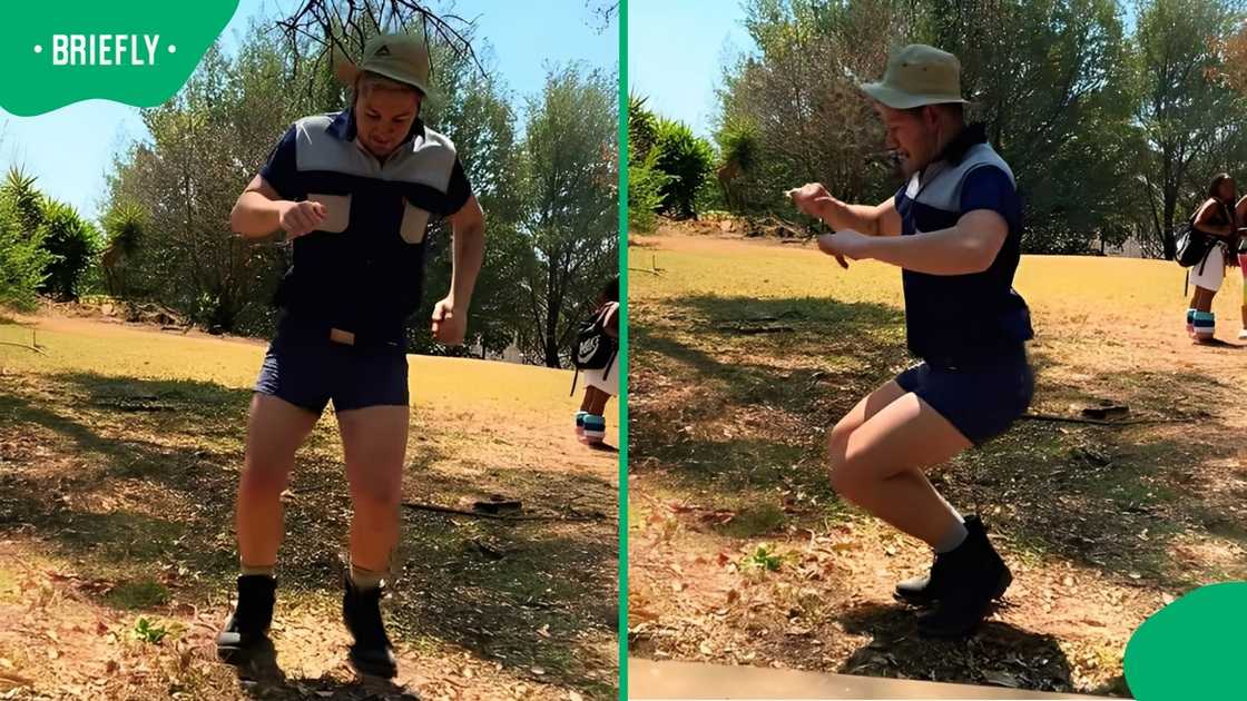 An Afrikaner man attempted the vosho.