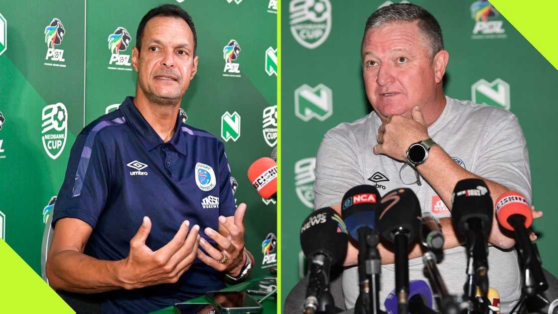 Andre Arendse and Gavin Hunt needs new players at SuperSport United. Andre Arendse and Gavin Hunt needs new players at SuperSport United.