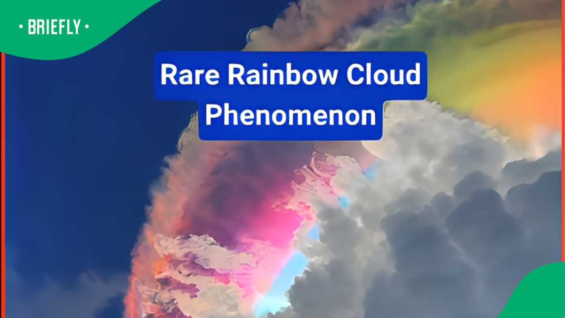 Rainbow cloud appears in the sky