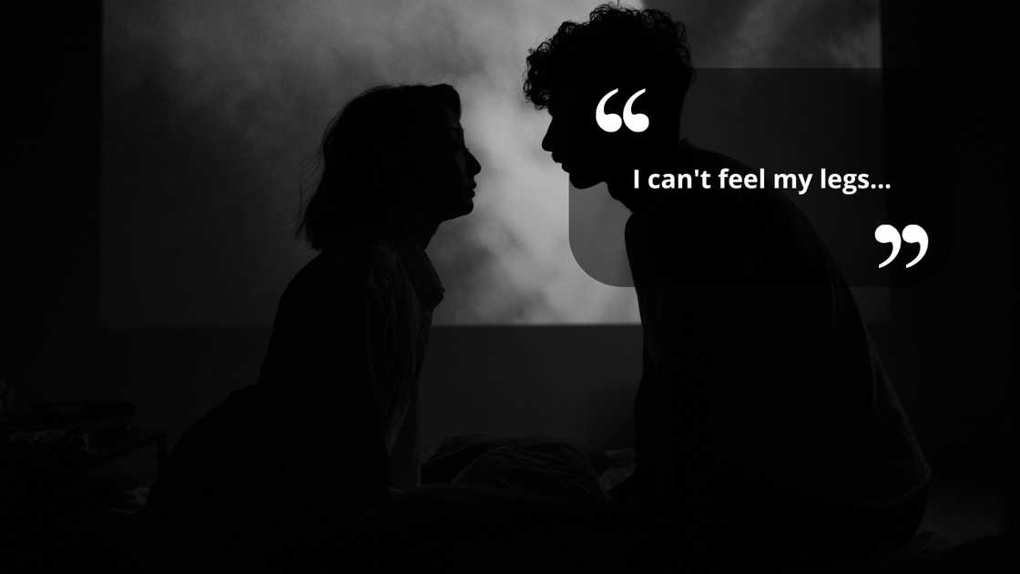 Silhoutte of a couple talking