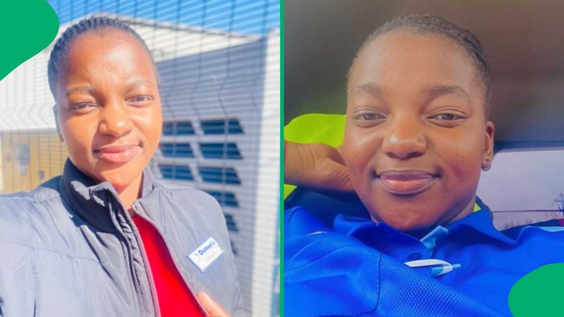 A young female truck driver received love on social media. A young female truck driver received love on social media.