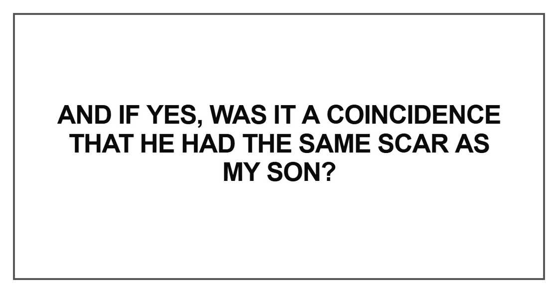 And if yes, was it a coincidence And if yes, was it a coincidence