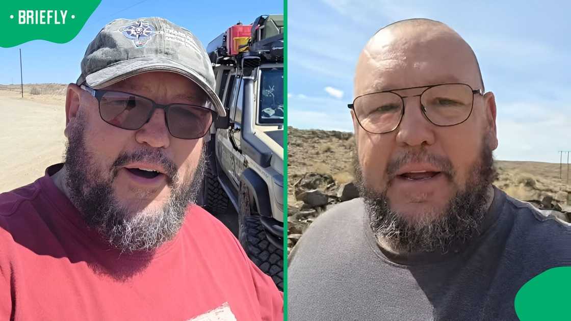 A man showcased a disposable braai.