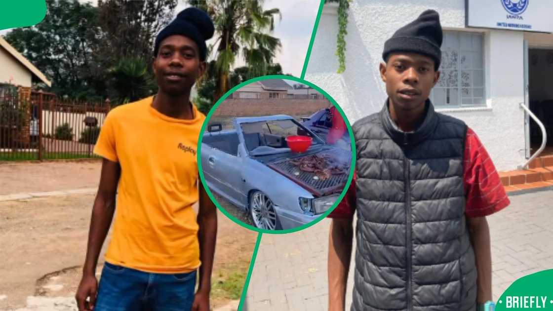 Mzansi man goes viral after his car engine braai stunt