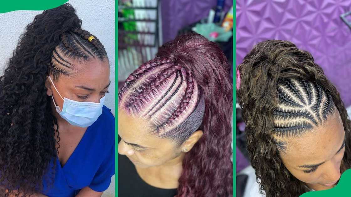 Stitch braids with curly ends Stitch braids with curly ends