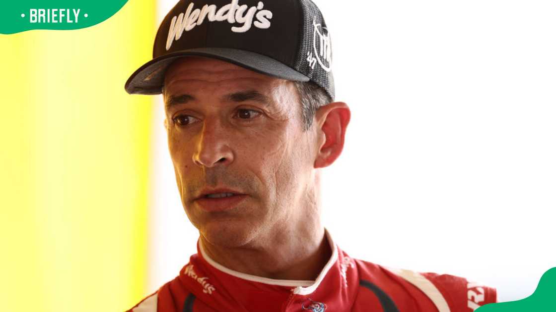 Racing driver Hélio Castroneves at the Daytona International Speedway in 2025