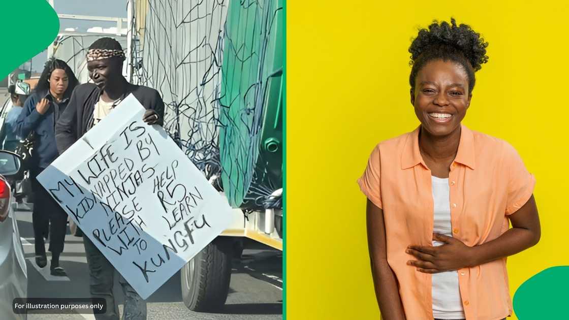 South Africans on social media were left in stitches after seeing the creative cardboard sign South Africans on social media were left in stitches after seeing the creative cardboard sign