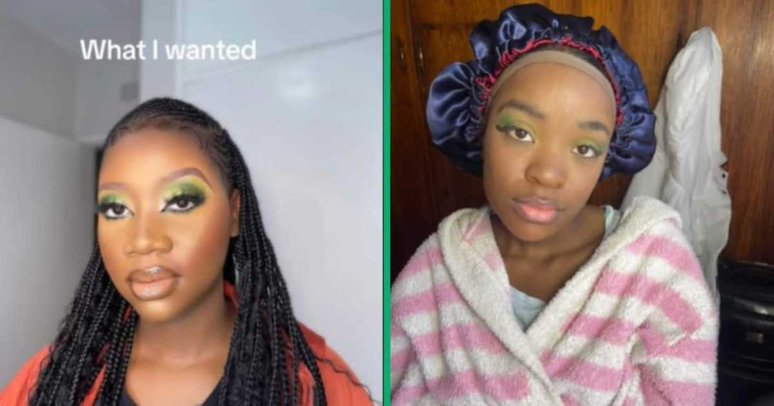 A TikTok video shows a young lady's makeup fail after being told to trust the process. A TikTok video shows a young lady's makeup fail after being told to trust the process.