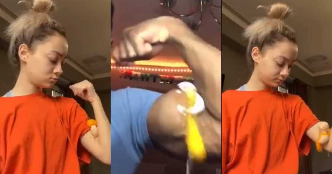 Lady Hilariously Mocks Big Muscle Man With His Own Silly Egg Trick Lady Hilariously Mocks Big Muscle Man With His Own Silly Egg Trick