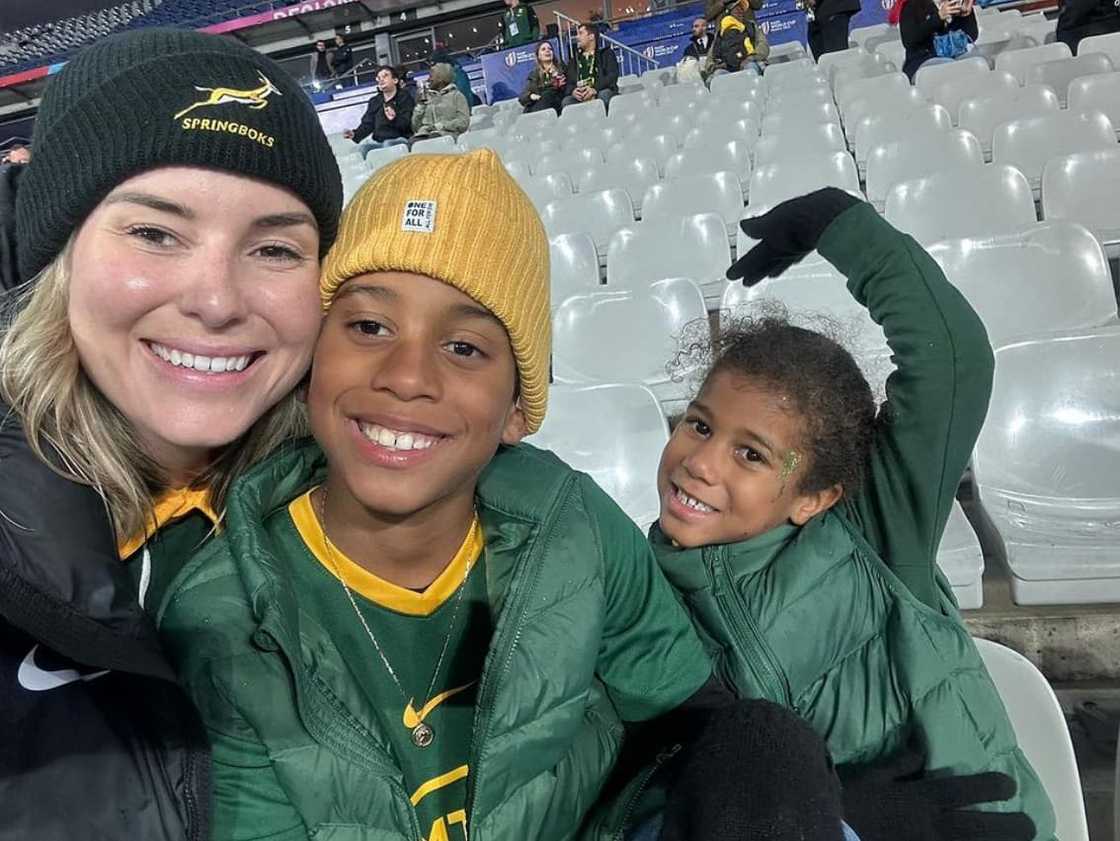 Rachel Kolisi shares sweet reunion video. Rachel Kolisi shares sweet reunion video.