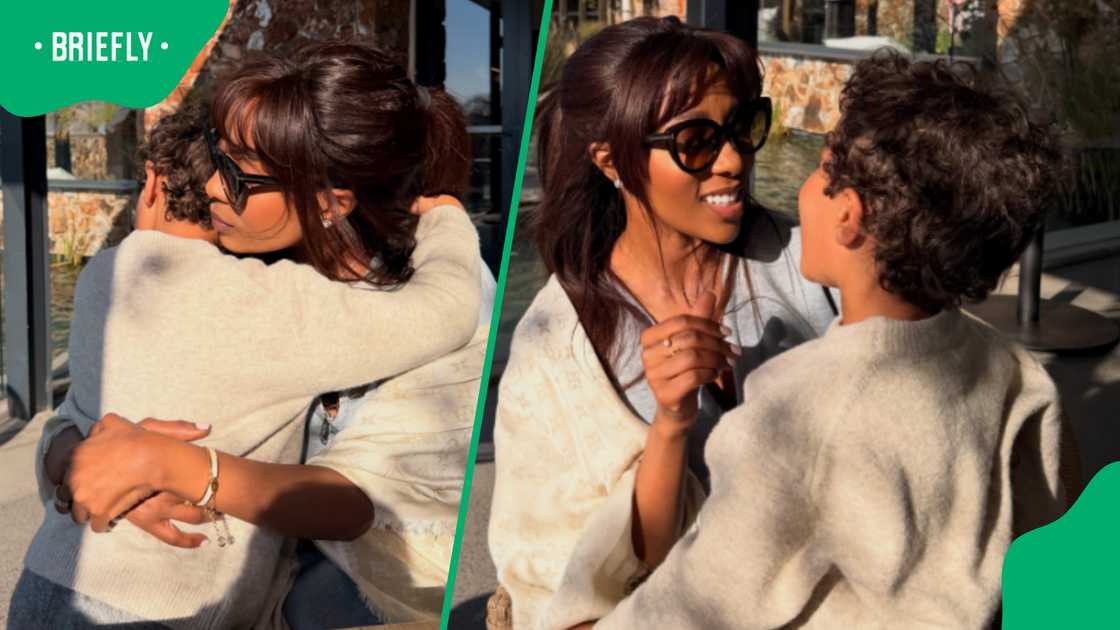 Pearl Modiadie and her son, Lewatle Pearl Modiadie and her son, Lewatle