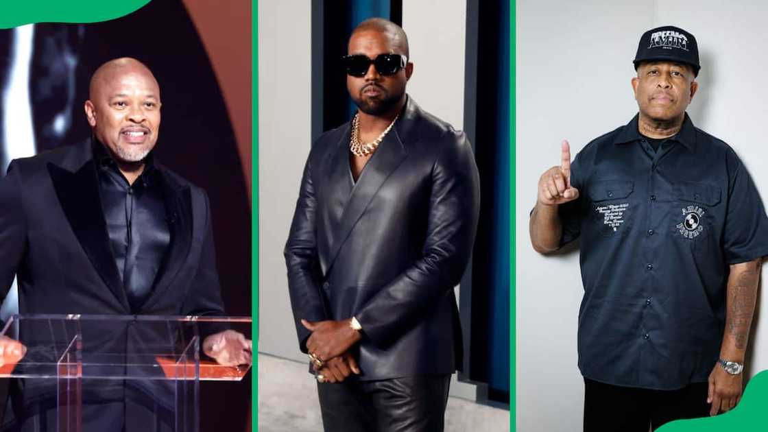 Some of the best hip-hop producers of all time: Dr Dre (L), Kanye West (M) and DJ Premier (R) Some of the best hip-hop producers of all time: Dr Dre (L), Kanye West (M) and DJ Premier (R)