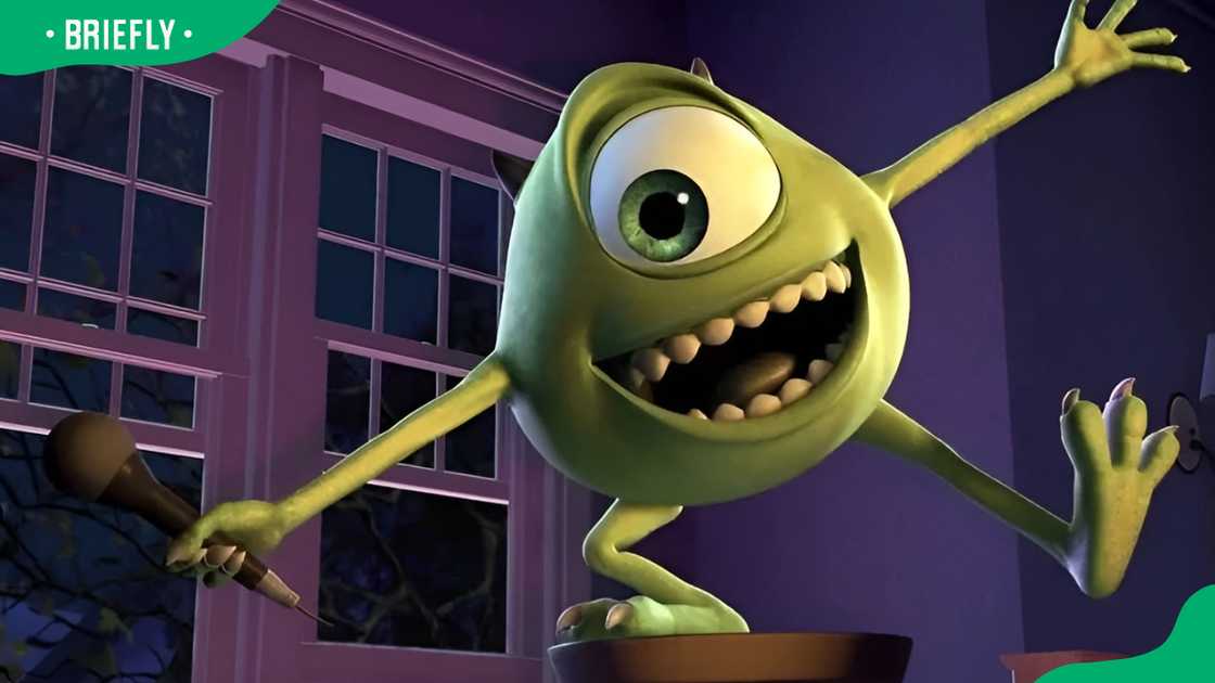 Large-headed cartoon Mike Wazowski