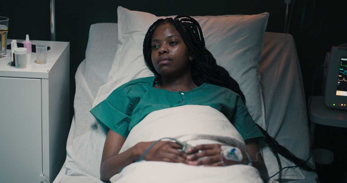 A woman in hospital A woman in hospital