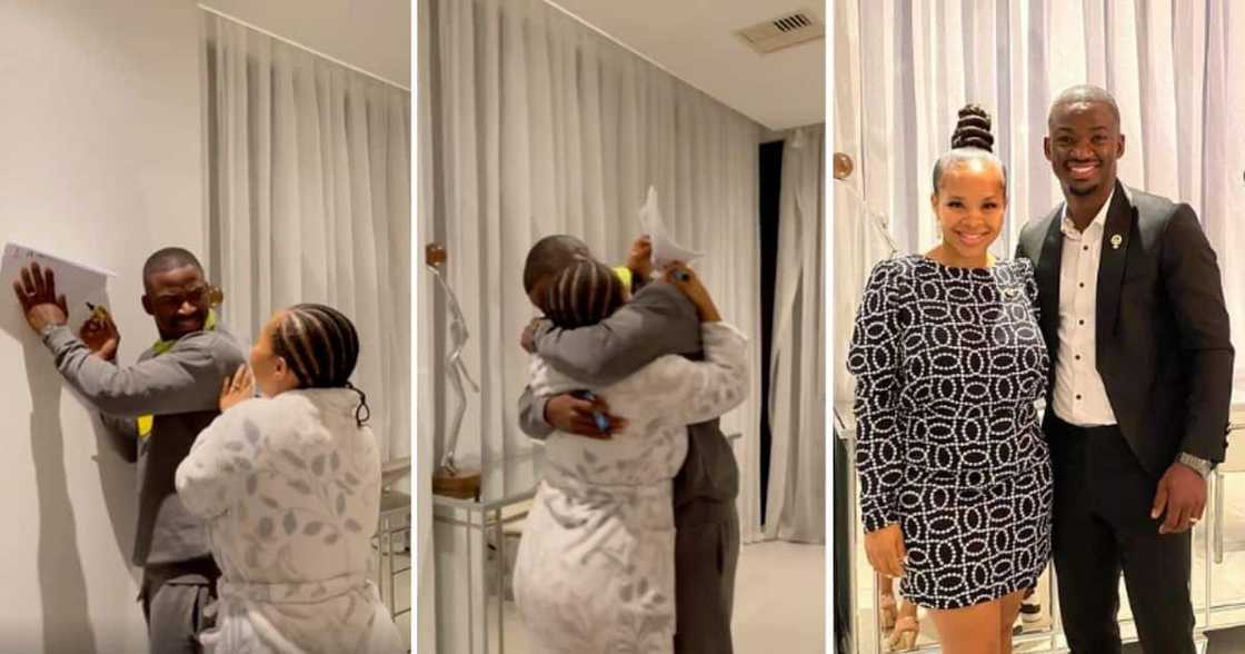 Lady Surprises Hubby, Pregnancy Reveal, Cute Video Lady Surprises Hubby, Pregnancy Reveal, Cute Video