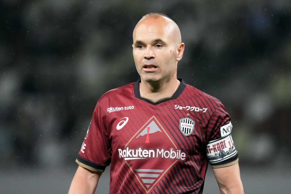 Andrés Iniesta of Vissel Kobe looks on during the pre-season match