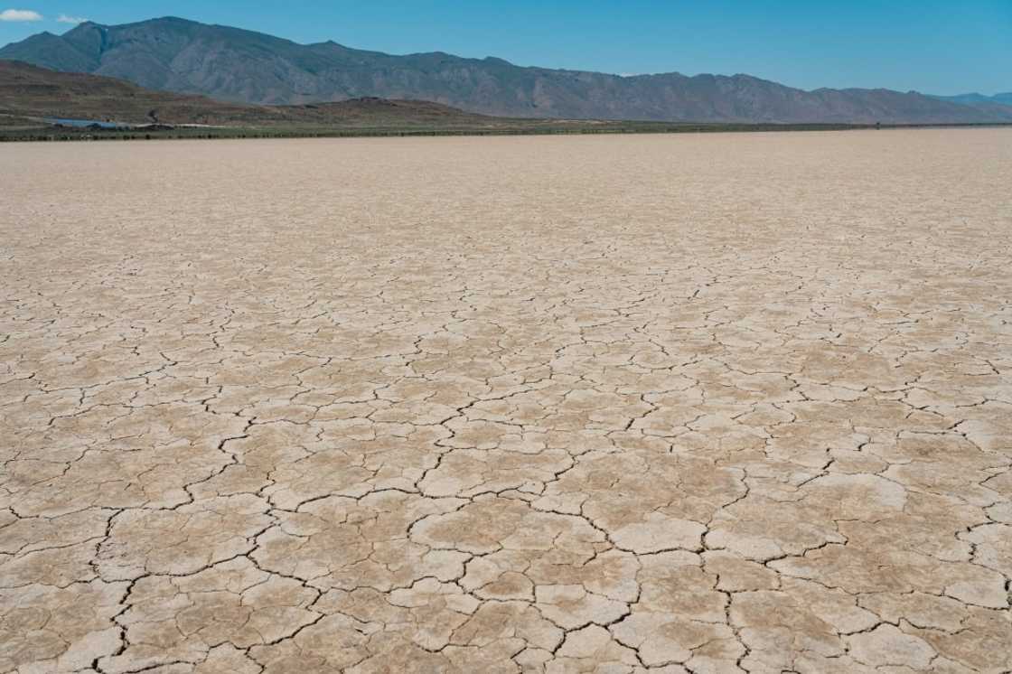 Mud cracks on the dry lake bed in Fish Springs, Nevada that lies over the natural underground aquifer from which Vidler draws its water Mud cracks on the dry lake bed in Fish Springs, Nevada that lies over the natural underground aquifer from which Vidler draws its water