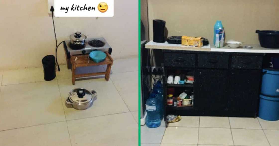 A Ndebele woman started with no furniture and has furniture now A Ndebele woman started with no furniture and has furniture now
