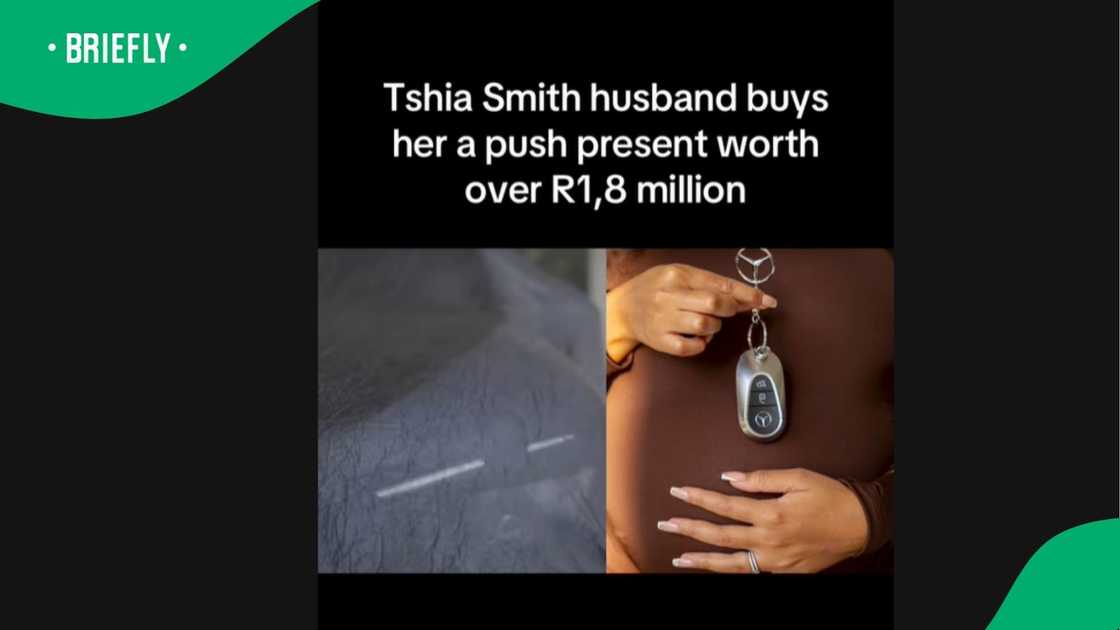 A post on Tshia Smith's push present went viral. A post on Tshia Smith's push present went viral.