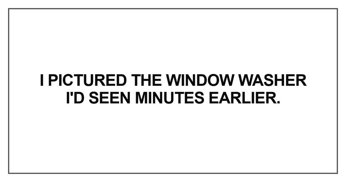 I pictured the window