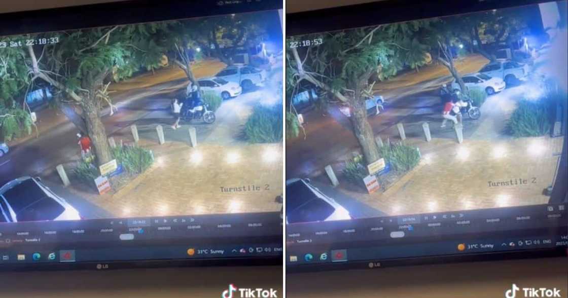 Pretoria woman survives attempted robbery on CCTV Pretoria woman survives attempted robbery on CCTV